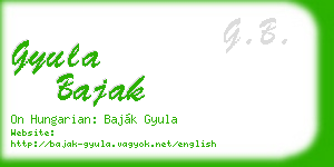 gyula bajak business card