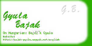 gyula bajak business card